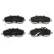 Brake Pad Set, disc brake PA-0621AF Japanparts