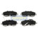 Brake Pad Set, disc brake PA-0621AF Japanparts