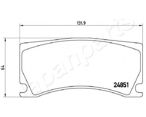Brake Pad Set, disc brake PA-0656AF Japanparts, Image 2