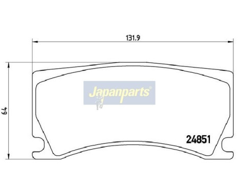 Brake Pad Set, disc brake PA-0656AF Japanparts, Image 2