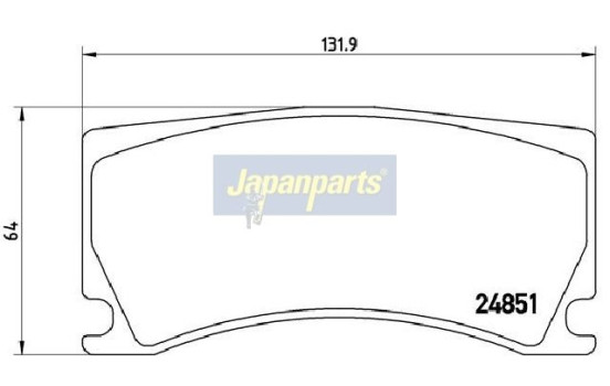 Brake Pad Set, disc brake PA-0656AF Japanparts, Image 2