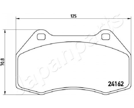 Brake Pad Set, disc brake PA-0703AF Japanparts, Image 2