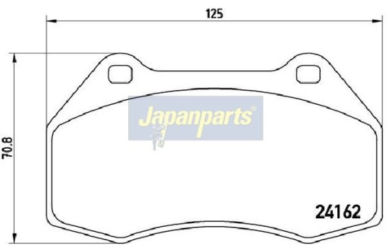 Brake Pad Set, disc brake PA-0703AF Japanparts, Image 2