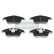 Brake Pad Set, disc brake PA-0704AF Japanparts