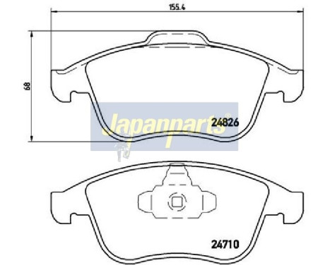 Brake Pad Set, disc brake PA-0704AF Japanparts, Image 2