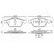 Brake Pad Set, disc brake PA-0706AF Japanparts, Thumbnail 2