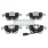 Brake Pad Set, disc brake PA-0915AF Japanparts