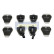 Brake Pad Set, disc brake PA-0920AF Japanparts