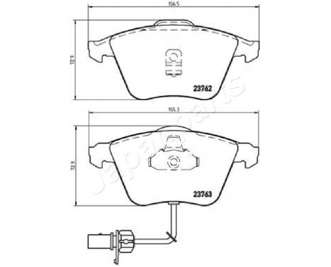 Brake Pad Set, disc brake PA-0921AF Japanparts, Image 2