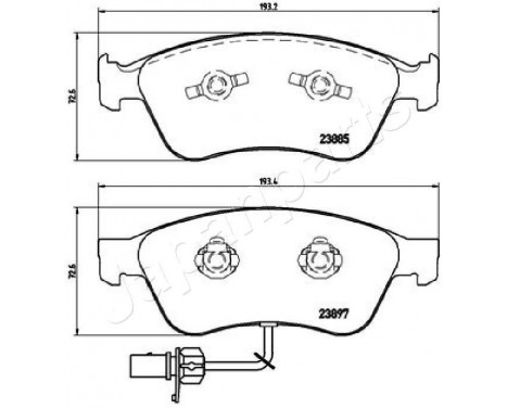 Brake Pad Set, disc brake PA-0923AF Japanparts, Image 2