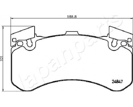 Brake Pad Set, disc brake PA-0926AF Japanparts, Image 2