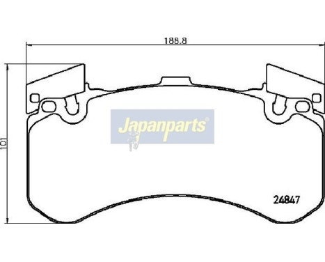 Brake Pad Set, disc brake PA-0926AF Japanparts, Image 2