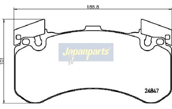 Brake Pad Set, disc brake PA-0926AF Japanparts, Image 2