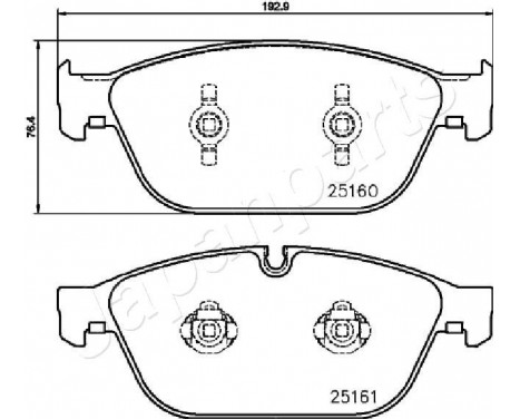 Brake Pad Set, disc brake PA-0930AF Japanparts, Image 2