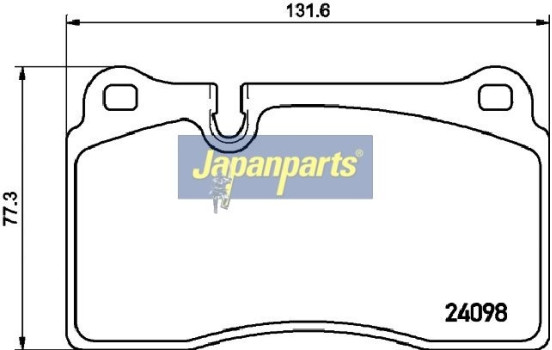 Brake Pad Set, disc brake PA-0933AF Japanparts, Image 2