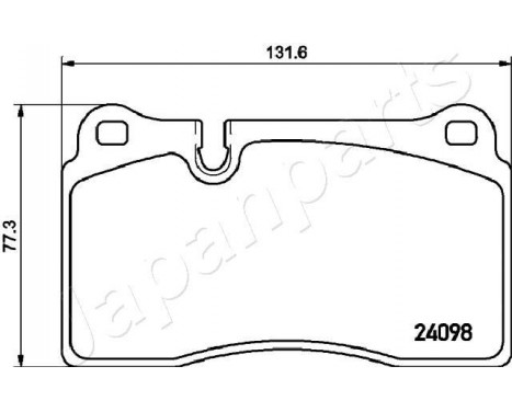 Brake Pad Set, disc brake PA-0933AF Japanparts, Image 2