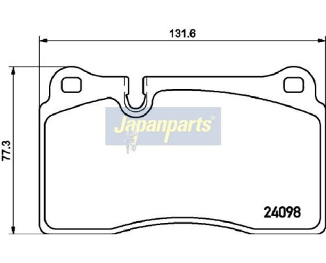 Brake Pad Set, disc brake PA-0933AF Japanparts, Image 2