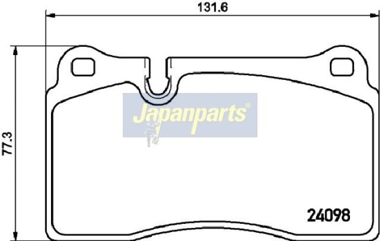 Brake Pad Set, disc brake PA-0933AF Japanparts, Image 2