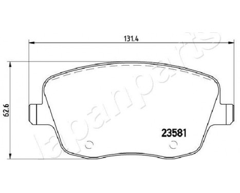 Brake Pad Set, disc brake PA-0935AF Japanparts, Image 2