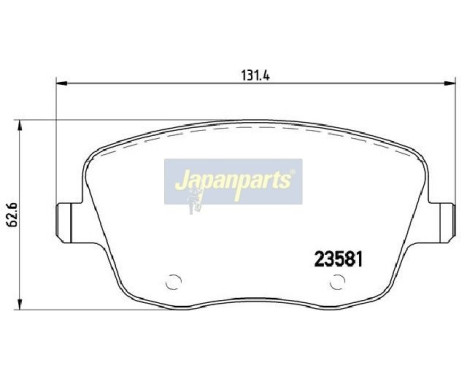 Brake Pad Set, disc brake PA-0935AF Japanparts, Image 2