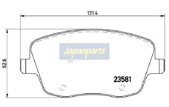 Brake Pad Set, disc brake PA-0935AF Japanparts, Image 2