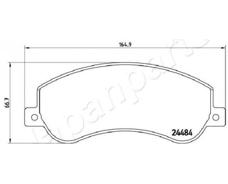 Brake Pad Set, disc brake PA-0940AF Japanparts, Image 2