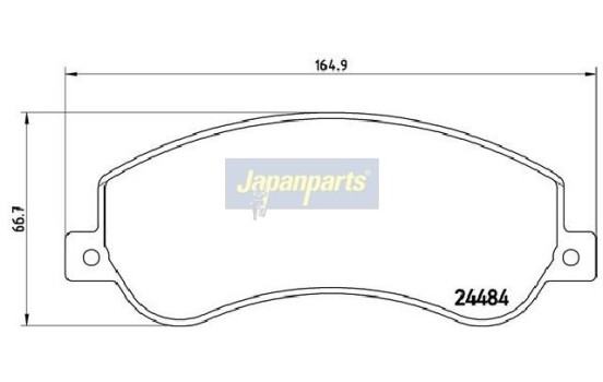 Brake Pad Set, disc brake PA-0940AF Japanparts, Image 2