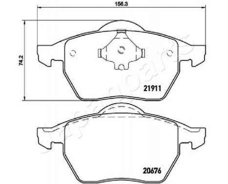 Brake Pad Set, disc brake PA-0941AF Japanparts, Image 2