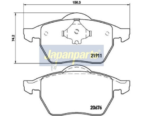 Brake Pad Set, disc brake PA-0941AF Japanparts, Image 2