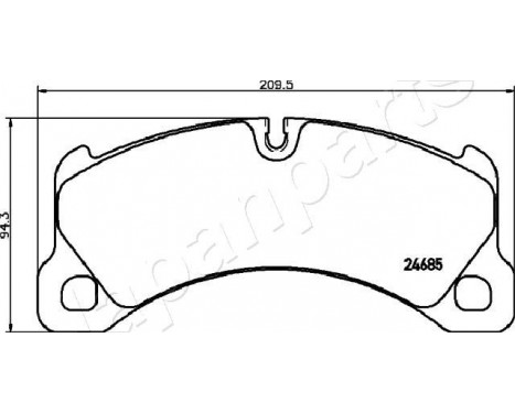 Brake Pad Set, disc brake PA-0948AF Japanparts, Image 2