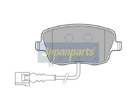 Brake Pad Set, disc brake PA-0956AF Japanparts, Image 2