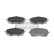 Brake pad set, disc brake PA-2027AF Japanparts