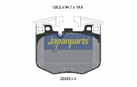 Brake pad set, disc brake PA-2029AF Japanparts, Image 2