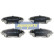 Brake Pad Set, disc brake PA-309AF Japanparts
