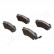 Brake Pad Set, disc brake PA-805AF Japanparts, Thumbnail 2