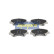 Brake Pad Set, disc brake PA-K26AF Japanparts