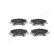 Brake Pad Set, disc brake PA-K26AF Japanparts