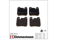 Brake Pad Set, disc brake pb:z 21163.145.9 Zimmermann