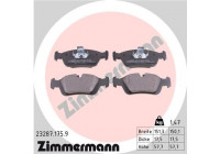 Brake Pad Set, disc brake pb:z 23287.175.9 Zimmermann