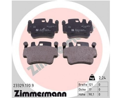 Brake Pad Set, disc brake pb:z 23329.170.9 Zimmermann, Image 2