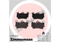 Brake Pad Set, disc brake pb:z 24010.165.9 Zimmermann