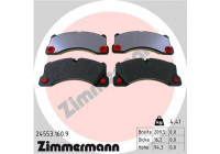 Brake Pad Set, disc brake pb:z 24553.160.9 Zimmermann