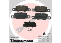 Brake pad set, disc brake pb:z 24554.160.9 Zimmermann