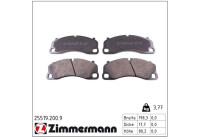Brake Pad Set, disc brake pb:z 25519.200.9 Zimmermann