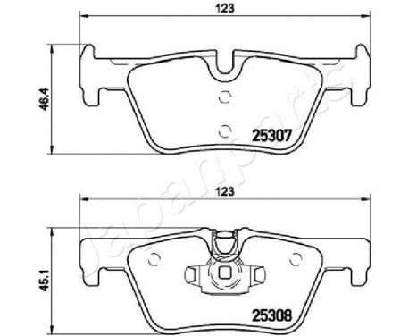 Brake Pad Set, disc brake PP-0102AF Japanparts, Image 2