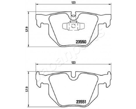 Brake Pad Set, disc brake PP-0108AF Japanparts, Image 2