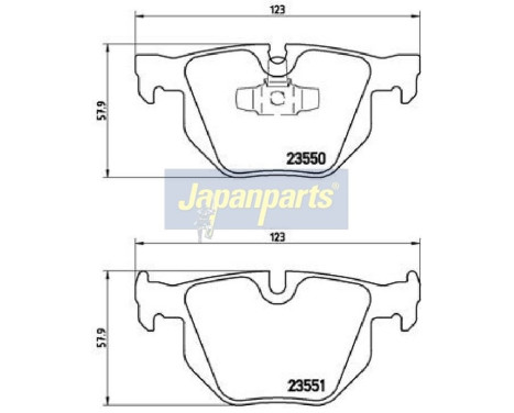 Brake Pad Set, disc brake PP-0108AF Japanparts, Image 2