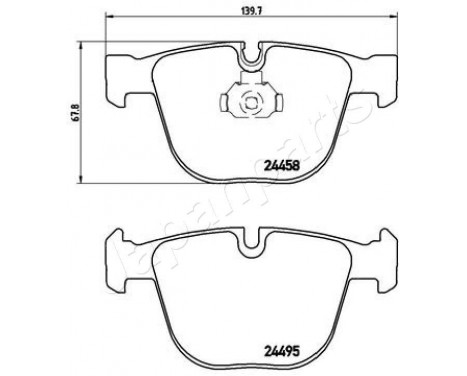 Brake Pad Set, disc brake PP-0117AF Japanparts, Image 2