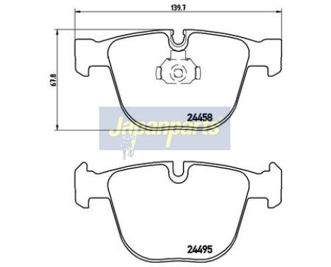 Brake Pad Set, disc brake PP-0117AF Japanparts, Image 2