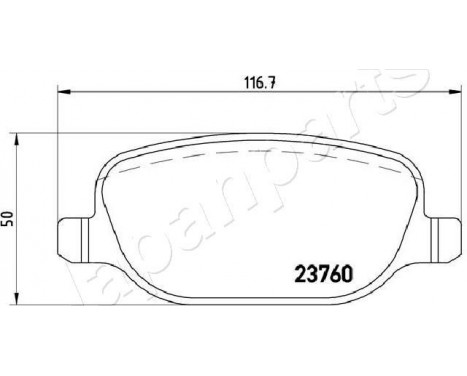 Brake Pad Set, disc brake PP-0202AF Japanparts, Image 2